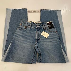 Levi's Premium Women Baggy Dad Pieced Straight Leg Mid Rise Jeans